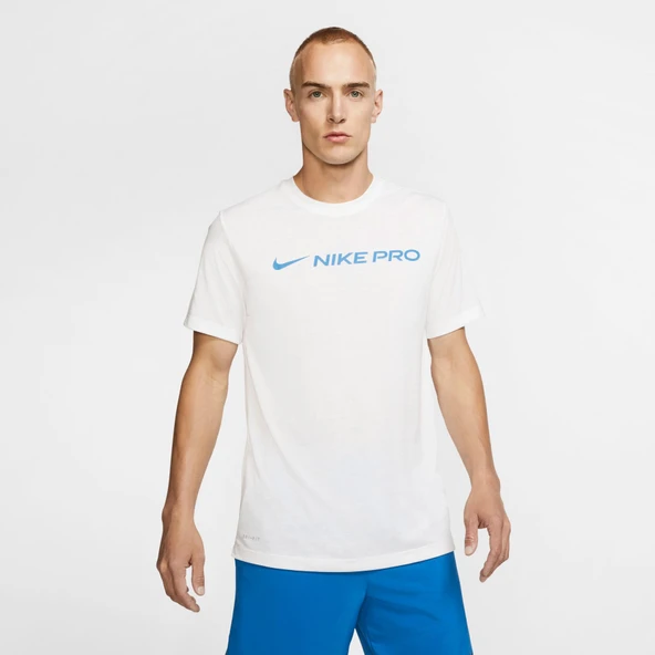 Nike Dri-FIT Erkek Beyaz Kısakol Tişört ürün görseli 1