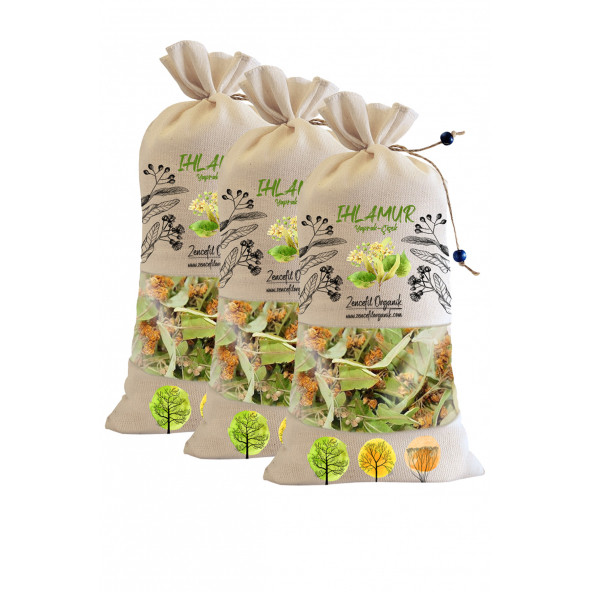 3 Adet Bez Torba Yaprak Çiçek Karışık Ihlamur 80 Gr. x 3 Ad. Yeni Mahsül Seçme Ürün 240 Gr. ürün görseli 1