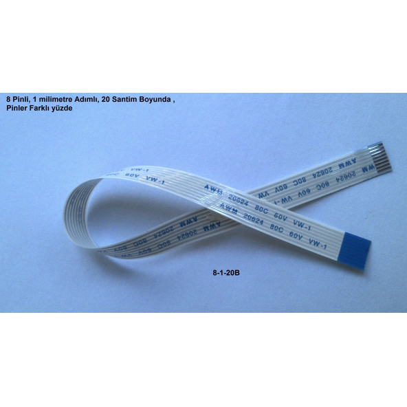 ES1-511 Touchpad  Flex Kablosu  8 Pin 1mm adımlı 8-1-20B ürün görseli 1