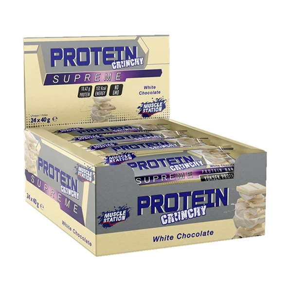 Muscle Station Supreme Crunchy Protein Bar 40 Gr 24 Adet +Hızlı Kargo ürün görseli 1
