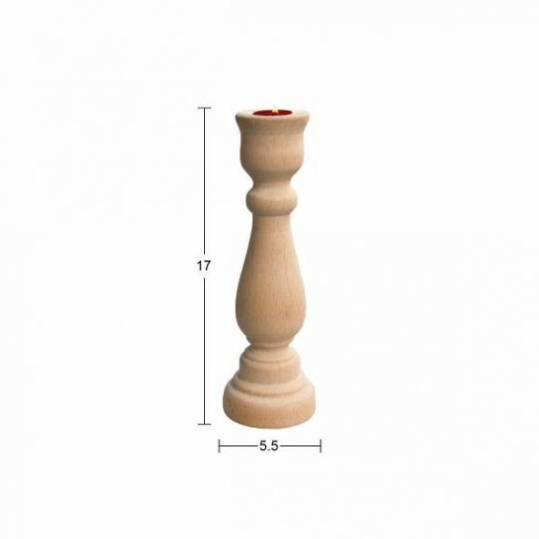 Ahşap Şamdan 17cm ŞA52 ürün görseli 1