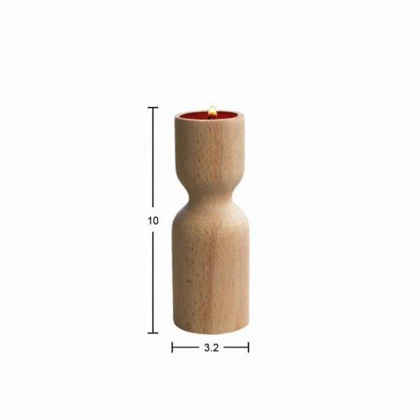 Ahşap Şamdan 10cm ŞA54 ürün görseli 1