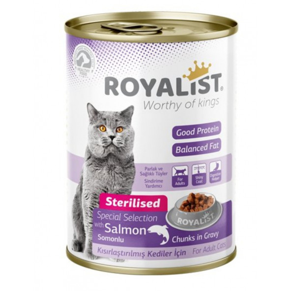Royalist Somonlu Sterilised Kedi Konserve 400 Gr - Resim 2