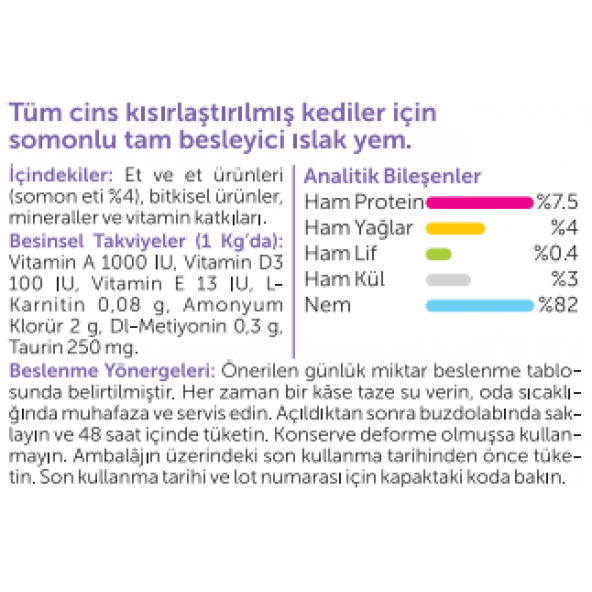 Royalist Somonlu Sterilised Kedi Konserve 400 Gr - Resim 3