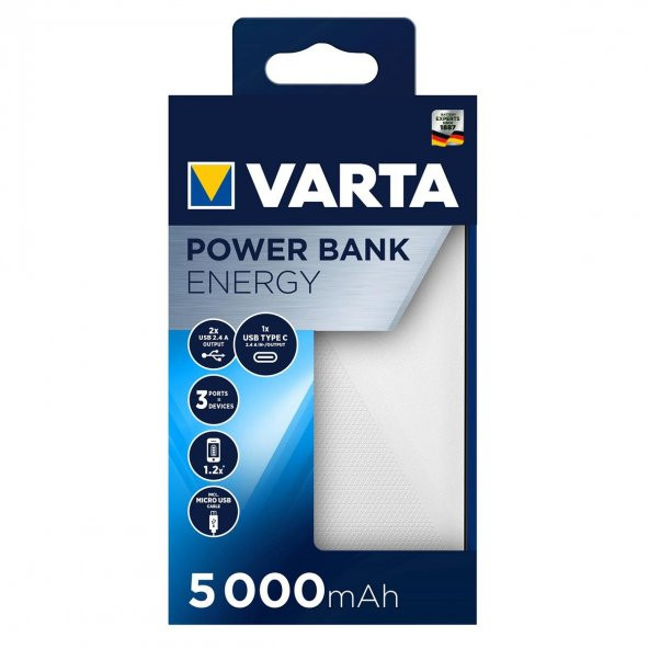 Varta 57975 Power Bank Energy 5000mah ürün görseli 1