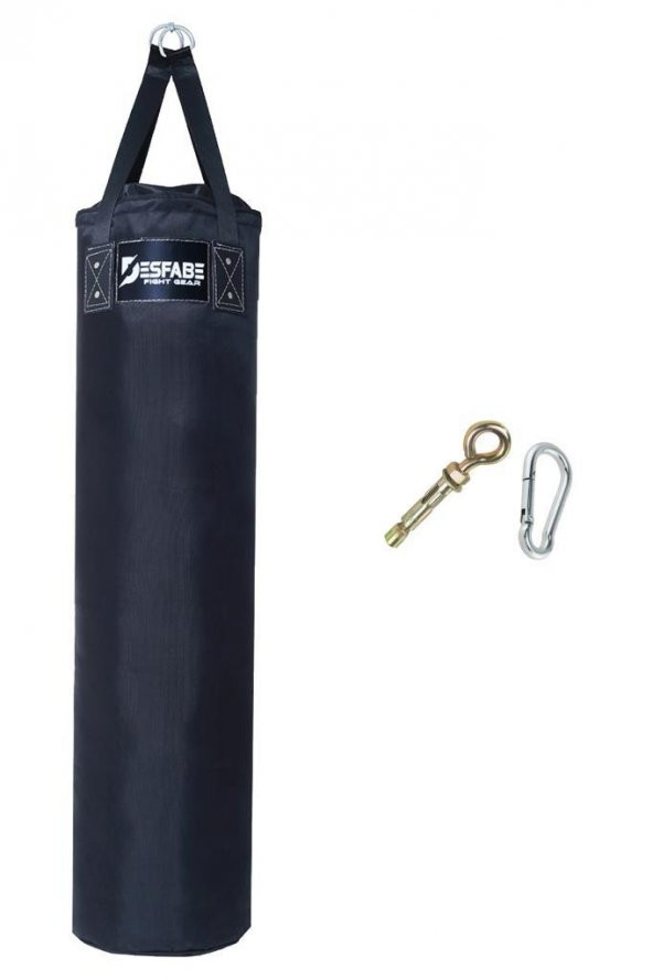 Desfabe Polydes 120x30 Cm Kolonlu Boks Kum Torbası Siyah+Askı Aparatı ürün görseli 1