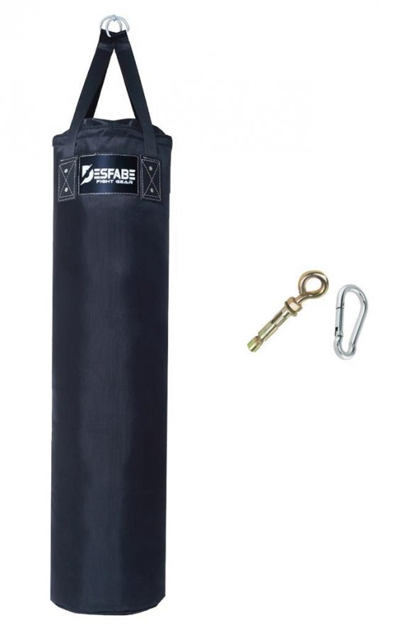 Desfabe Polydes 135x35 Cm Kolonlu Boks Kum Torbası Siyah+Askı Aparatı ürün görseli 1