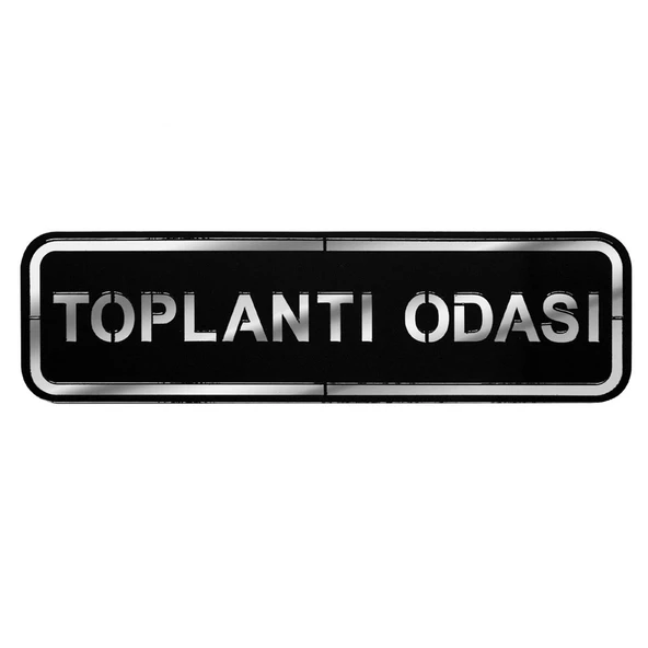 Abs Lüx Çift Katlı Yönlendirme Levhası Siyah-Gümüş Toplantı Odası ürün görseli 1