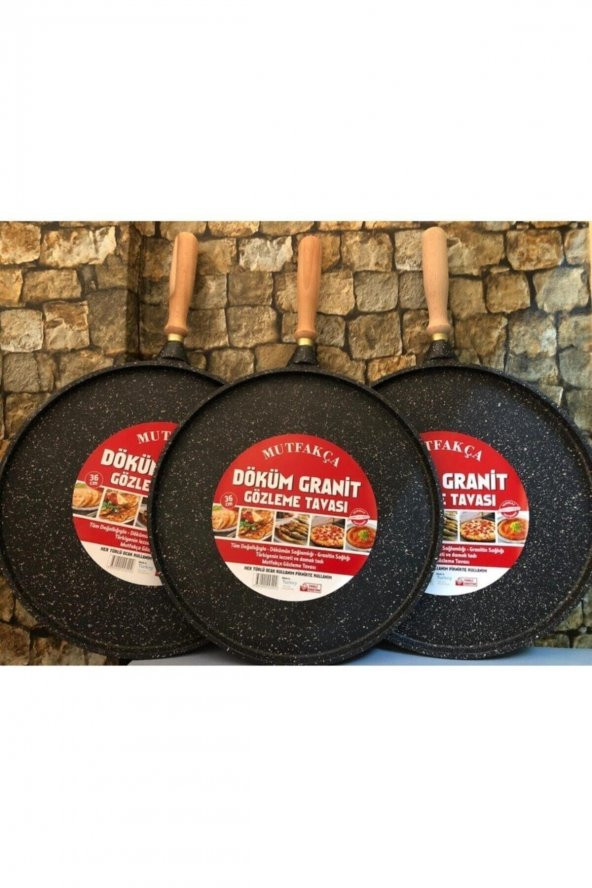 Döküm Granit Gözleme Tavası 36 Cm - Resim 4