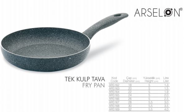 Arselon Granit Tava - 28 cm Tek kulplu ürün görseli 1