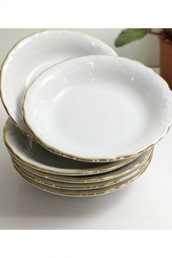 Porland Altın Yaldız Porselen Yemek Tabağı 16 cm 12li ürün görseli 1