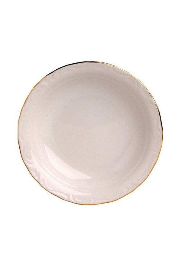 Porselen 12li Altın Yaldız 20 Cm Çukur Tabak Prl010 ürün görseli 1