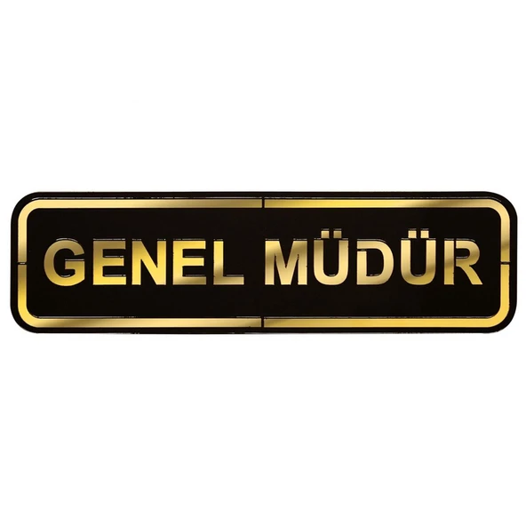 Abs Lüx Çift Katlı Yönlendirme Levhası Siyah-Altın Genel Müdür ürün görseli 1