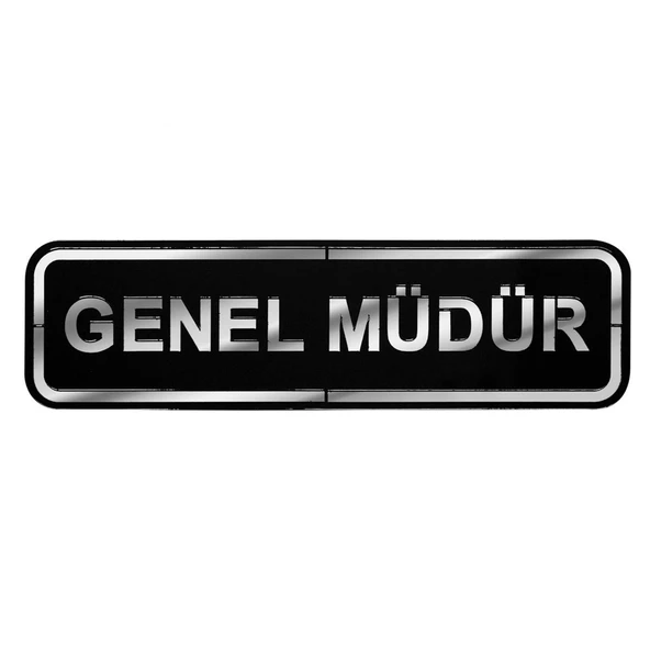 Abs Lüx Çift Katlı Yönlendirme Levhası Siyah-Gümüş Genel Müdür ürün görseli 1