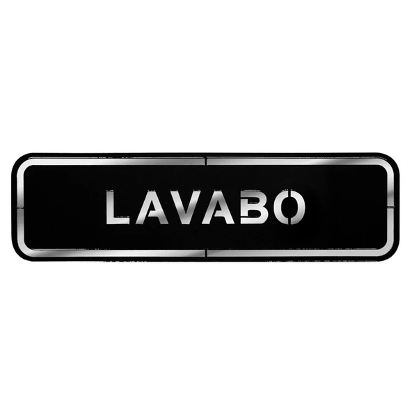 Abs Lüx Çift Katlı Yönlendirme Levhası Siyah-Gümüş Lavabo ürün görseli 1