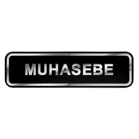 Abs Lüx Çift Katlı Yönlendirme Levhası Siyah-Gümüş Muhasebe ürün görseli 1