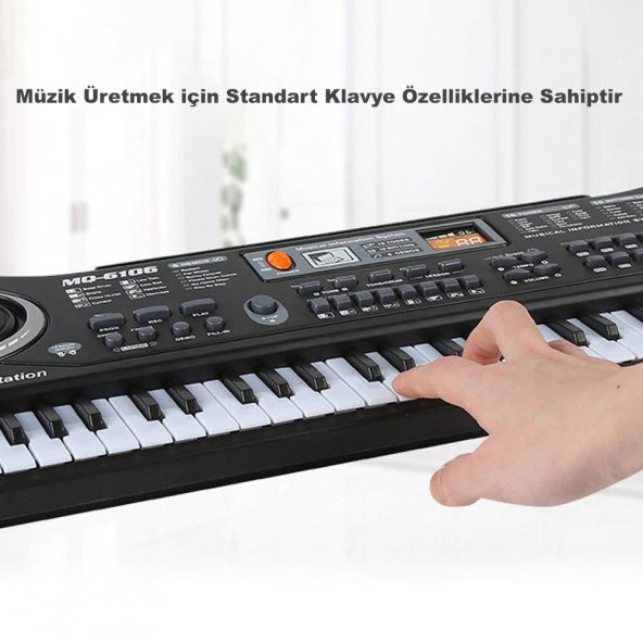 DailyTech 61 Tuşlu Org Piyano Klavye Mikrofonlu Karaoke - Resim 3