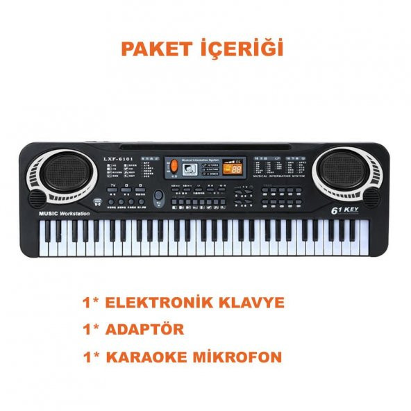 DailyTech 61 Tuşlu Org Piyano Klavye Mikrofonlu Karaoke - Resim 9