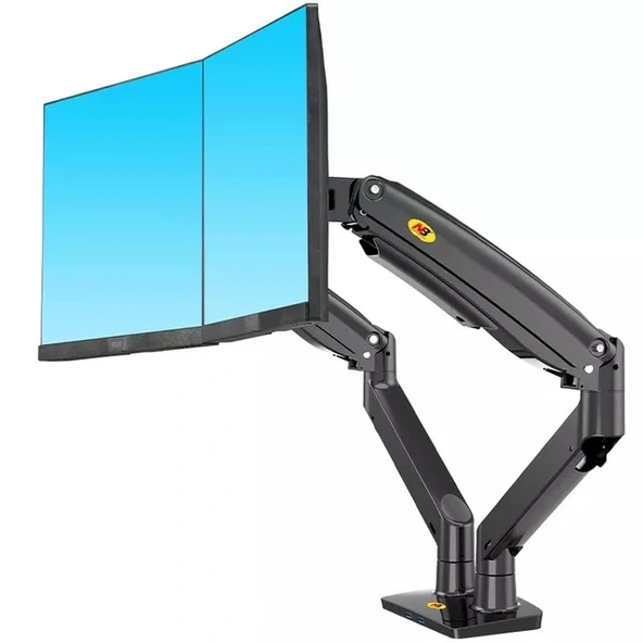 North Bayou NB F195A Çift Kol Amortisörlü Monitör Tutucu Stand 22-32" ürün görseli 1