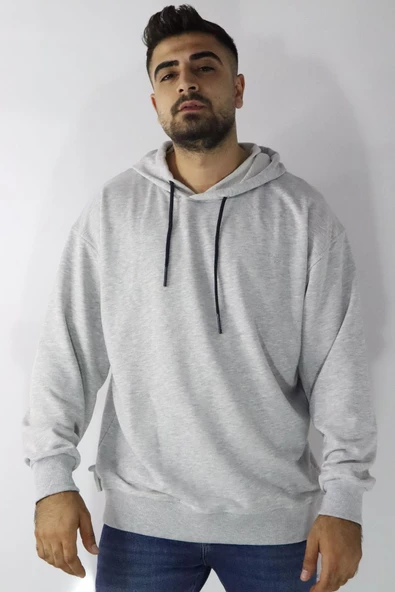 Cazador 22KCEEO05047 Erkek Gri Kapüşonlu Sweat ürün görseli 1
