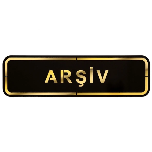 Abs Lüx Çift Katlı Yönlendirme Levhası Siyah-Altın Arşiv ürün görseli 1