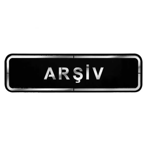 Abs Lüx Çift Katlı Yönlendirme Levhası Siyah-Gümüş Arşiv ürün görseli 1