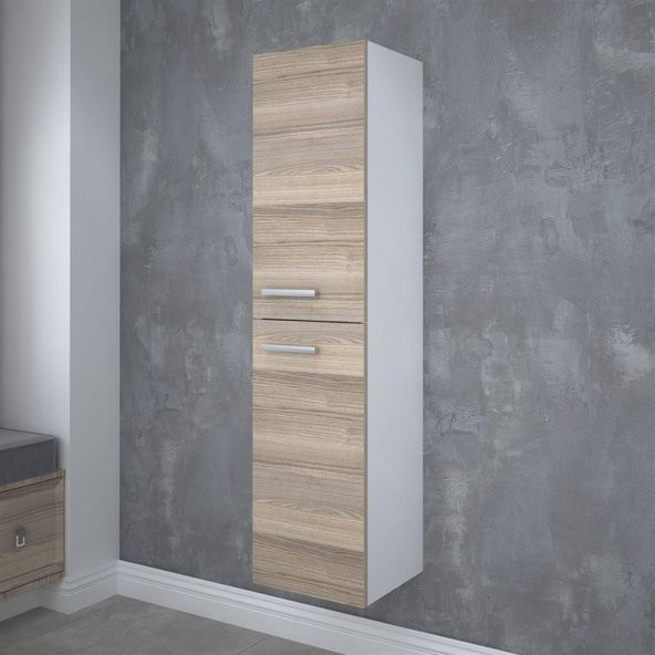 Denko Terra 35 cm MDF Boy Banyo Çamaşır Dolabı (Alize Kapak) ürün görseli 1