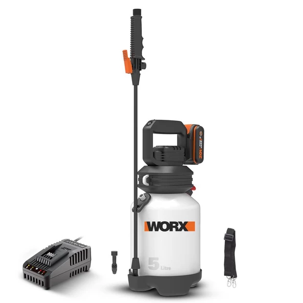 WORX WG829E 20Volt 2.0Ah. Li-ion 5Lt. Omuz Askılı Basınçlı İlaçlama ve Dezenfektan Pompası ürün görseli 1