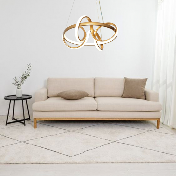 TT Aydınlatma TT003-ESK  Sarmal Modeli Eskitme Boyalı Led Avize ürün görseli 1