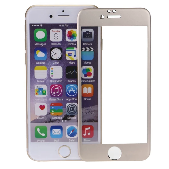 Bufalo iPhone 6-6s Metal Kenarlı Cam Ekran Koruyucu Gri ürün görseli 1