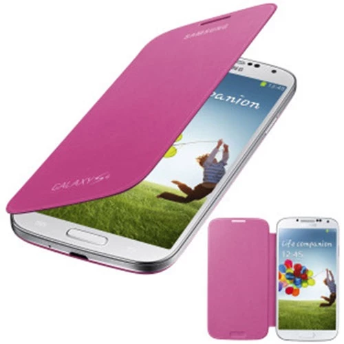 Samsung Galaxy S4 (I9500) Orjinal Flip Cover Kılıf Pembe ürün görseli 1