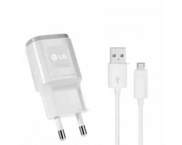 LG Şarj Aleti ve Micro USB Kablo Set Orjinal Beyaz 1.8 A MCS-04ED ürün görseli 1