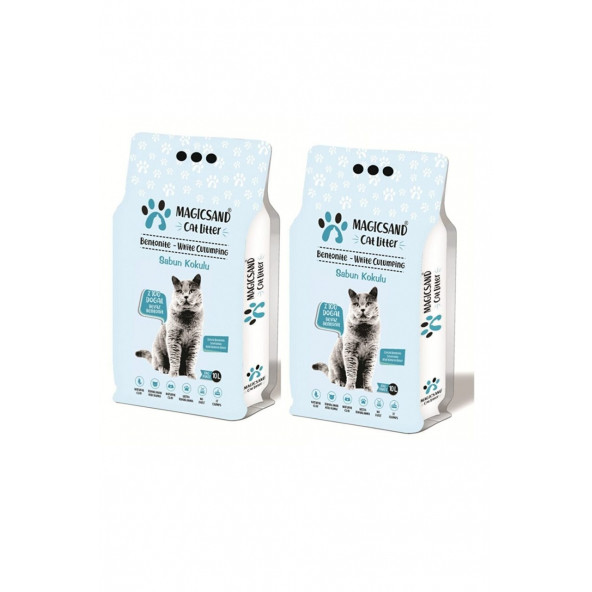 magicsand Marsilya Sabun Kokulu Kedi Kumu 10 Lt X 2 Adet ürün görseli 1