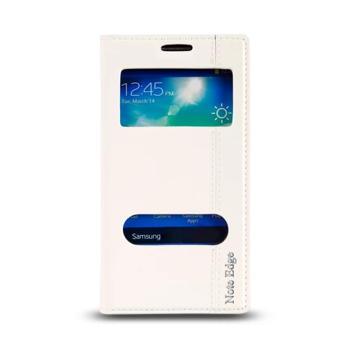 Samsung Galaxy Note EDGE (N915) Gizli Mıknatıslı Pencereli Magnum Kılıf Beyaz ürün görseli 1