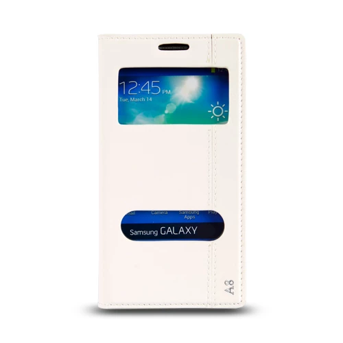 Samsung Galaxy A8 (A800) Gizli Mıknatıslı Pencereli Magnum Kılıf Beyaz ürün görseli 1
