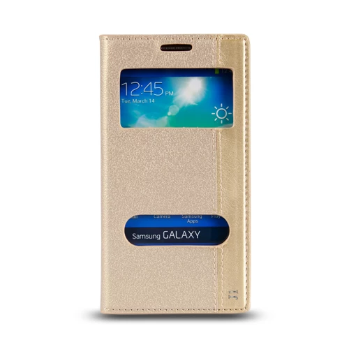 Samsung Galaxy J1 (J100) Gizli Mıknatıslı Pencereli Magnum Kılıf Gold ürün görseli 1