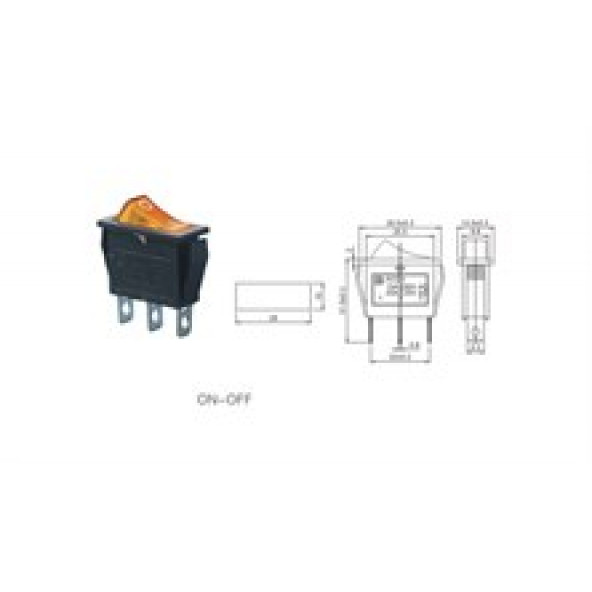 TEKLİ DAR IŞIKLI ANAHTAR ON-OFF 3P - Resim 6