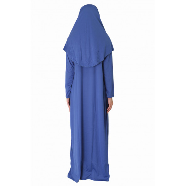 İNDİGO FERMUARLI NAMAZ ELBİSESİ ürün görseli 1