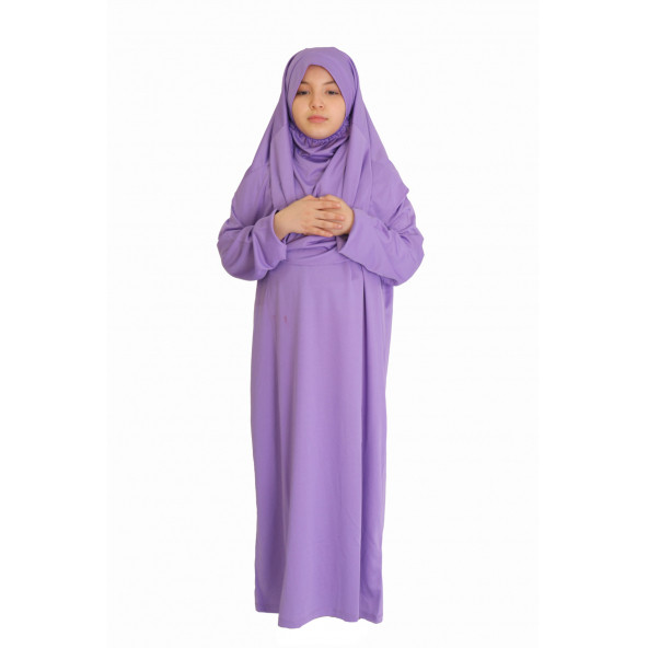 LİLA FERMUARSIZ NAMAZ ELBİSESİ ürün görseli 1