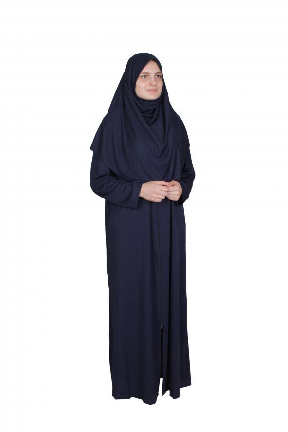 LACİVERT FERMUARLI NAMAZ ELBİSESİ ürün görseli 1