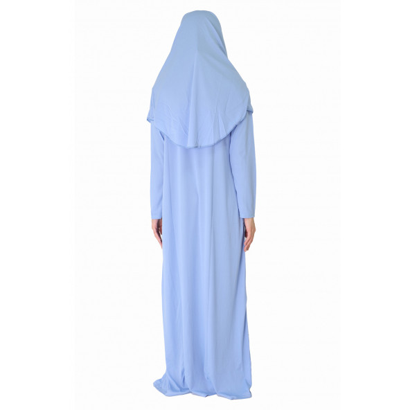 BEBE MAVİSİ FERMUARLI NAMAZ ELBİSESİ ürün görseli 1