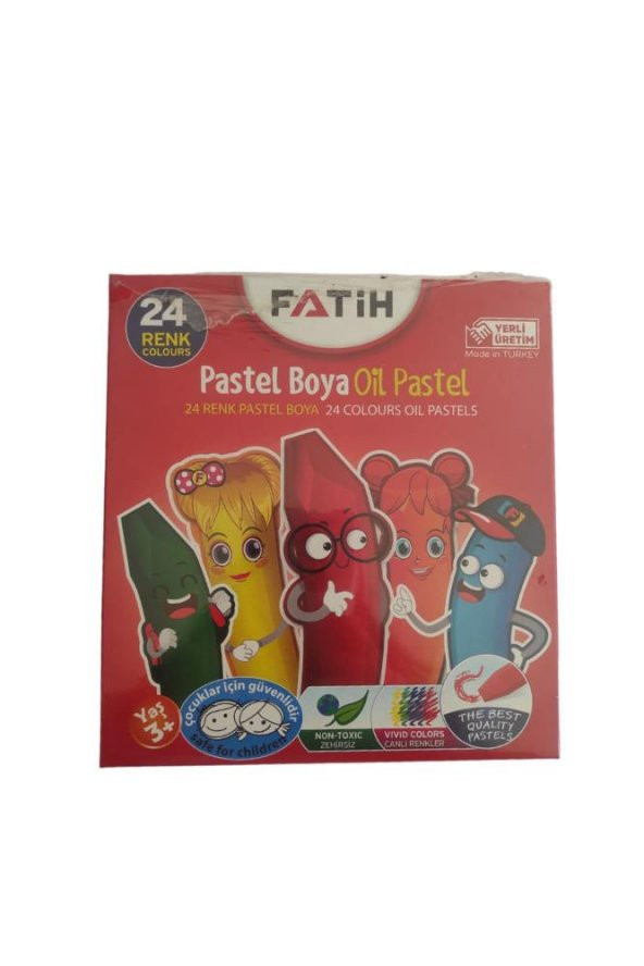 24 Renk Pastel Boya Karton Kutu 1 Paket 24 lü Pastel Boya Seti ürün görseli 1