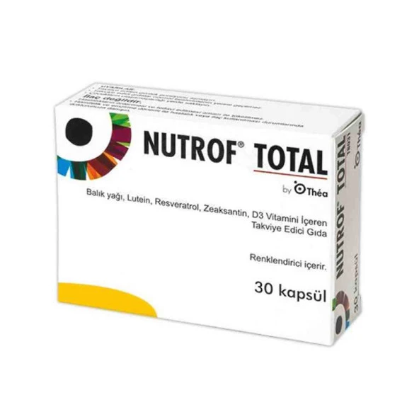 Nutrof Total Balık Yağı, Lutein, Zeaksantin Ve Multivitamin İçeren Takviye Edici Gıda 30 Kapsül ürün görseli 1