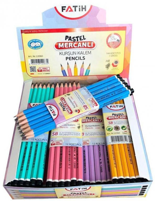 FATIH KURSUN KALEM MERCANLI PASTEL KOSELI 144 LU ürün görseli 1