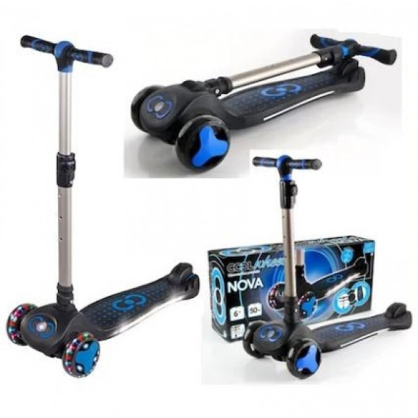 Cool Wheels Nova 6 + Yaş Işıklı Scooter Mavi ürün görseli 1