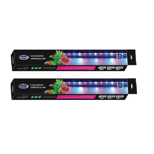 Aqua Master Akvaryum Su İçi Led Lamba 45 cm Pembe-Beyaz ürün görseli 1