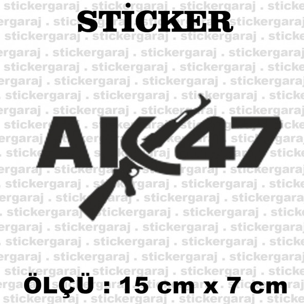 ak47 gun sticker 2 ADET ürün görseli 1