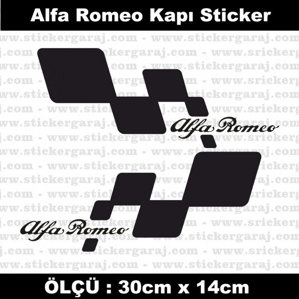 Alfa Romeo yan kapı şerit sticker 2li ürün görseli 1