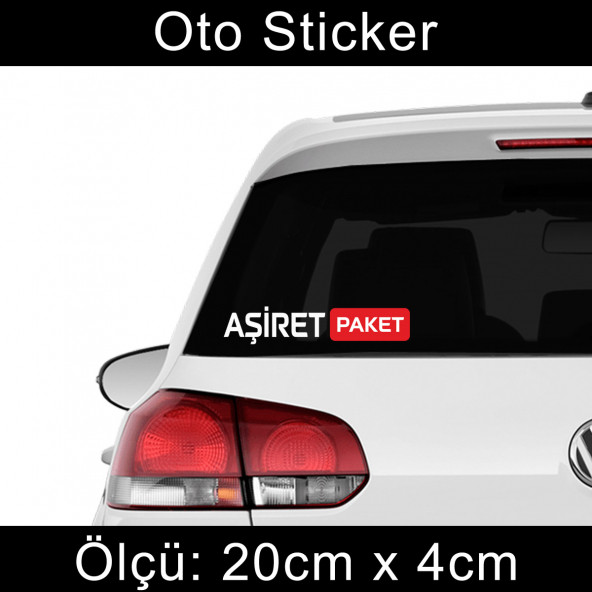 aşiret paket sticker Araba cam yazıları  2 ADET ürün görseli 1