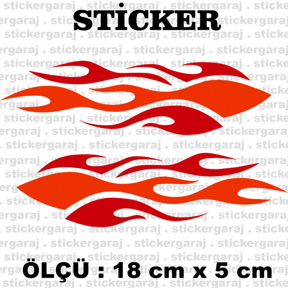 Ateş şerit sticker ürün görseli 1